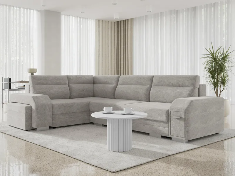 hjørnesofa Alvares Nazar 225.03 Venstrevendt - Grå - Møbler - Sofaer - Sovesofaer - Hjørnesovesofa