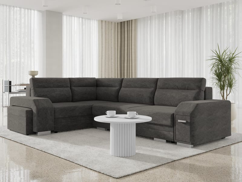 hjørnesofa Alvares Nazar 225.06 Venstrevendt - Grå - Møbler - Sofaer - Sovesofaer - Hjørnesovesofa