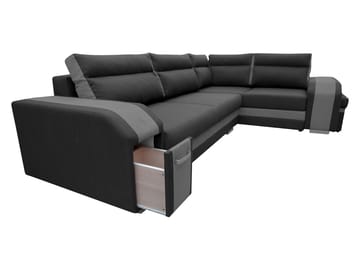 hjørnesofa Assan Nazar 225.02 + Nazar 225.01 Høyrevendt - beige - Møbler - Sofaer - Sovesofaer - Hjørnesovesofa