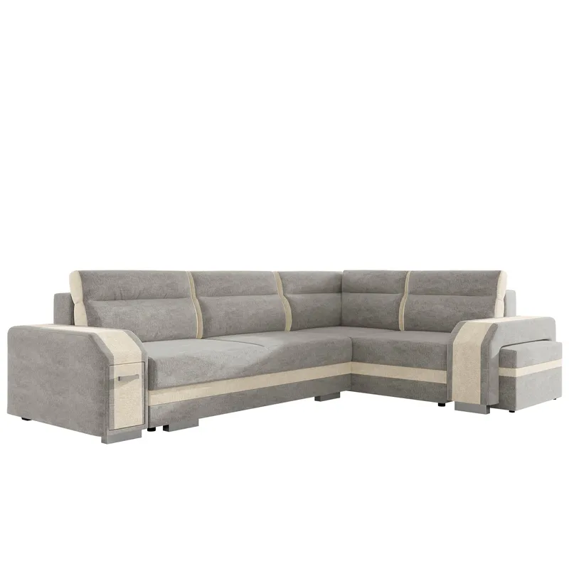 hjørnesofa Assan Nazar 225.03 + Nazar 225.01 Høyrevendt, grå, beige
