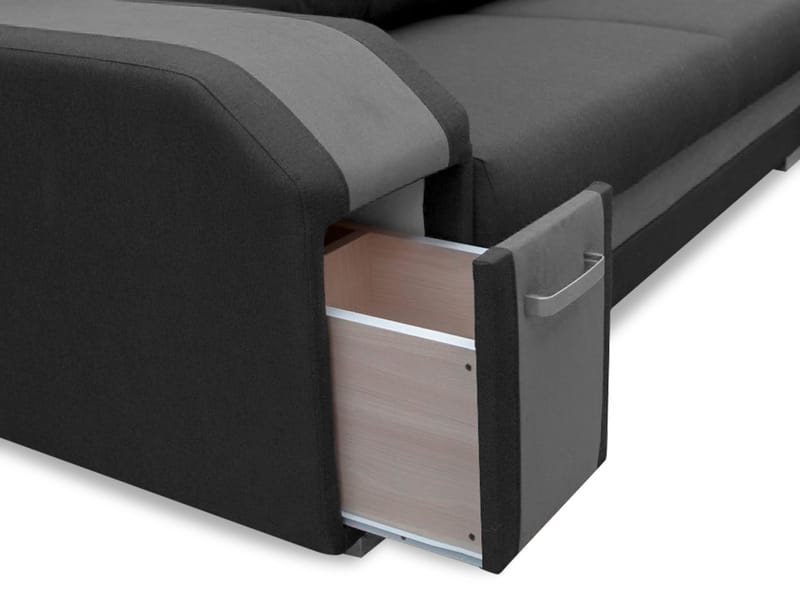 hjørnesofa Assan Nazar 225.05 + Nazar 225.04 Venstrevendt - grå - Møbler - Sofaer - Sovesofaer - Hjørnesovesofa