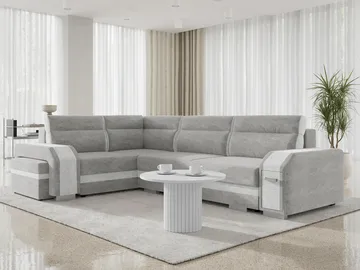 hjørnesofa Assan Nazar 225.05 + Nazar 225.04 Venstrevendt - grå - Møbler - Sofaer - Sovesofaer - Hjørnesovesofa