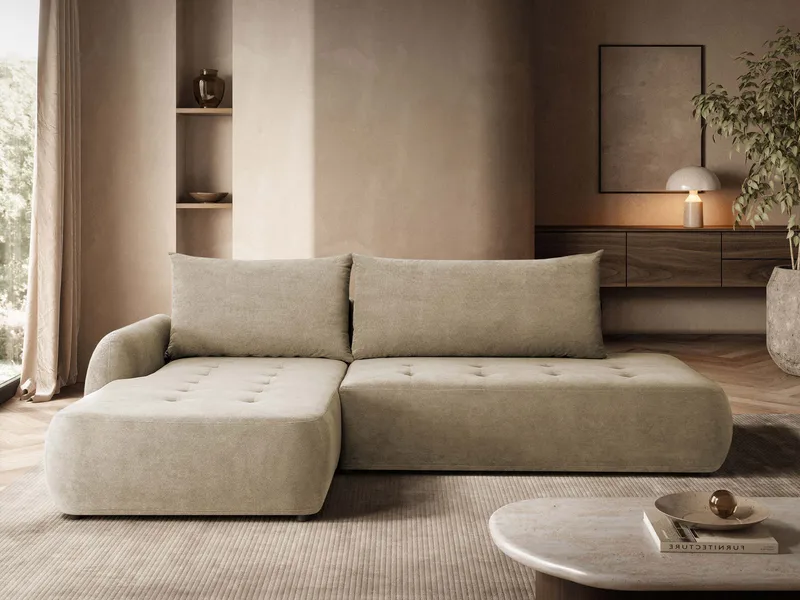 hjørnesofa Bueno Cruz 15 Venstrevendt - Beige - Møbler - Sofaer - Sovesofaer - Sovesofa divan