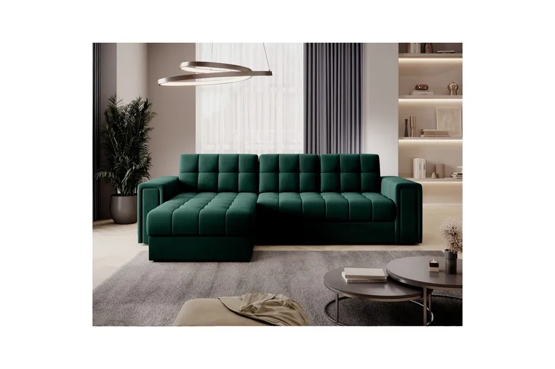 Hjørnesofa Eltap Blenvi 260x150x82 cm - Lukso 35, Grønn - M øbler - Sofaer - Sovesofaer - Sovesofa divan