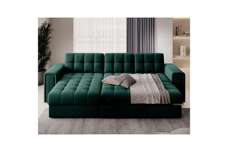 Hjørnesofa Eltap Blenvi 260x150x82 cm - Lukso 35, Grønn - Møbler - Sofaer - Sovesofaer - Sovesofa divan