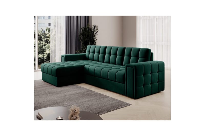 Hjørnesofa Eltap Blenvi 260x150x82 cm - Lukso 35, Grønn - Møbler - Sofaer - Sovesofaer - Sovesofa divan