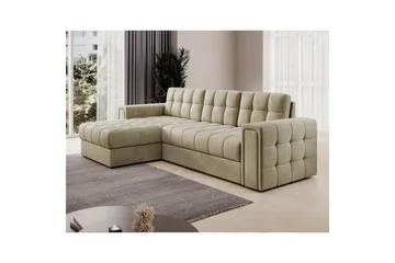 Hjørnesofa Eltap Blenvi 260x150x82 cm - Monolith 04, Beige - Møbler - Sofaer - Sovesofaer - Sovesofa divan