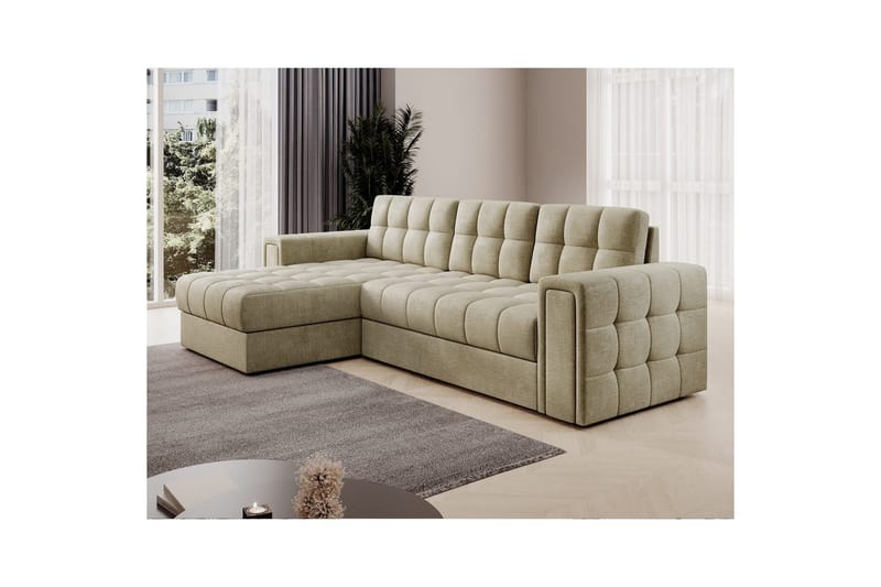 Hjørnesofa Eltap Blenvi 260x150x82 cm - Monolith 04, Beige - Møbler - Sofaer - Sovesofaer - Sovesofa divan