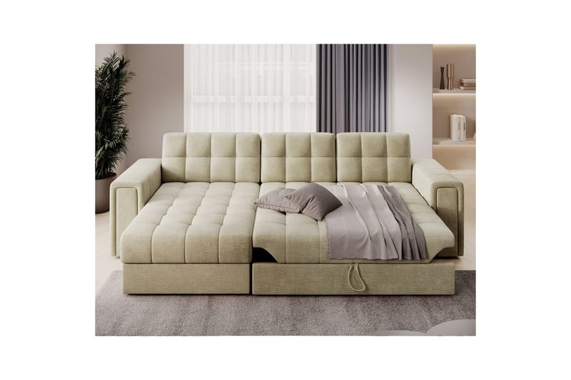Hjørnesofa Eltap Blenvi 260x150x82 cm - Monolith 04, Beige - Møbler - Sofaer - Sovesofaer - Sovesofa divan