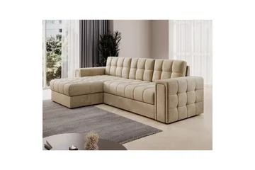 Hjørnesofa Eltap Blenvi 260x150x82 cm - Monolith 09, Beige - Møbler - Sofaer - Sovesofaer - Sovesofa divan