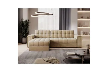 Hjørnesofa Eltap Blenvi 260x150x82 cm - Monolith 09, Beige - Møbler - Sofaer - Sovesofaer - Sovesofa divan