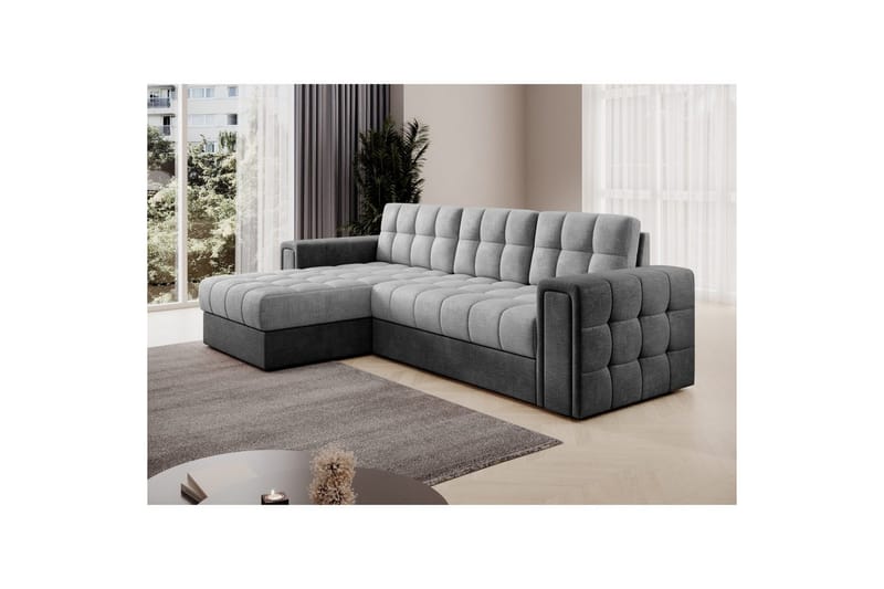 Hjørnesofa Eltap Blenvi 260x150x82 cm - Monolith 84, Monolith 97, Grå - Møbler - Sofaer - Sovesofaer - Sovesofa divan