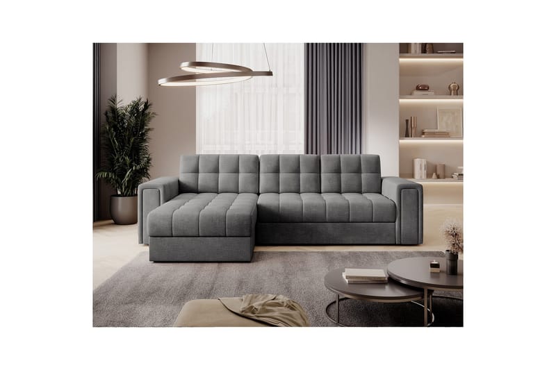 Hjørnesofa Eltap Blenvi 260x150x82 cm - Monolith 85, Grå - Møbler - Sofaer - Sovesofaer - Sovesofa divan
