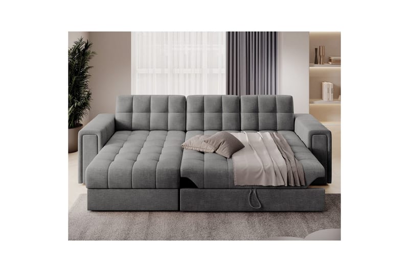 Hjørnesofa Eltap Blenvi 260x150x82 cm - Monolith 85, Grå - Møbler - Sofaer - Sovesofaer - Sovesofa divan