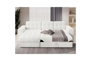 Hjørnesofa Eltap Blenvi 260x150x82 cm - Royal 01, Hvit - Møbler - Sofaer - Sovesofaer - Sovesofa divan