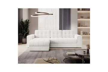Hjørnesofa Eltap Blenvi 260x150x82 cm - Royal 01, Hvit - Møbler - Sofaer - Sovesofaer - Sovesofa divan