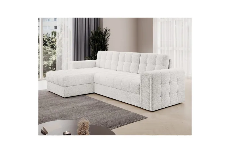 Hjørnesofa Eltap Blenvi 260x150x82 cm - Royal 01, Hvit - Møbler - Sofaer - Sovesofaer - Sovesofa divan