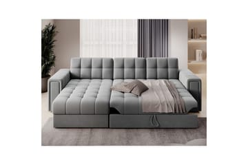 Hjørnesofa Eltap Blenvi 260x150x82 cm - Sola 04, Grå - Møbler - Sofaer - Sovesofaer - Sovesofa divan