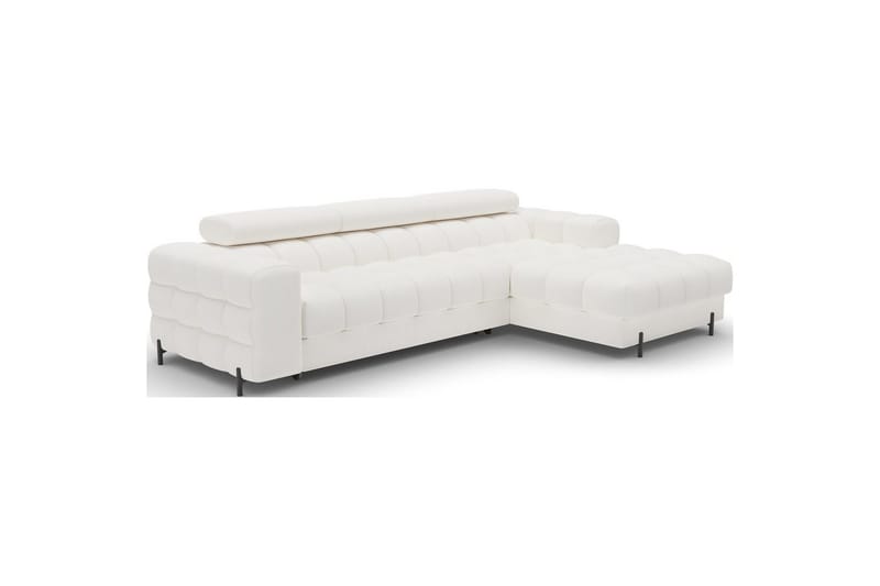 Hjørnesofa Eltap Felro 285x181x93 cm - Amore 01, Hvit, Høyre - Møbler - Sofaer - Sovesofaer - Sovesofa divan
