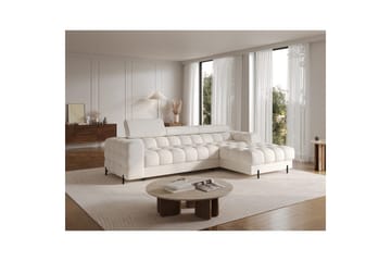 Hjørnesofa Eltap Felro 285x181x93 cm - Amore 01, Hvit, Høyre - Møbler - Sofaer - Sovesofaer - Sovesofa divan