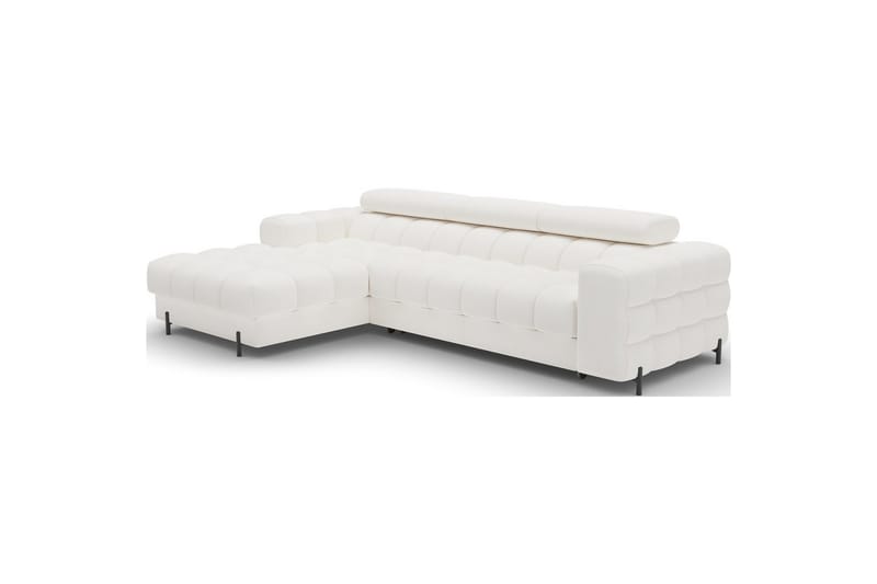 Hjørnesofa Eltap Felro 285x181x93 cm - Amore 01, Hvit, Venstre - Møbler - Sofaer - Sovesofaer - Sovesofa divan