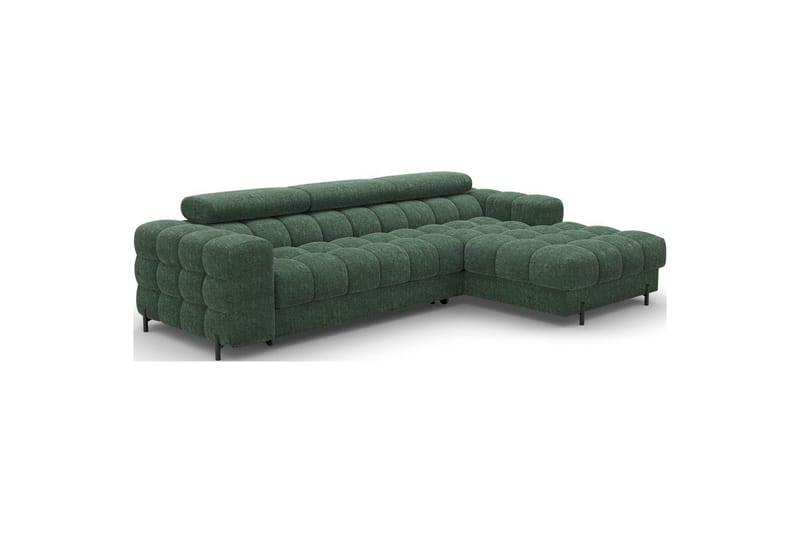 Hjørnesofa Eltap Felro 285x181x93 cm - Amore 35, Grønn, Høyre - Møbler - Sofaer - Sovesofaer - Sovesofa divan