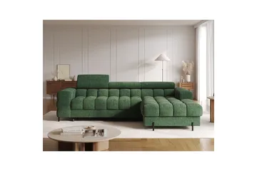 Hjørnesofa Eltap Felro 285x181x93 cm - Amore 35, Grønn, Høyre - Møbler - Sofaer - Sovesofaer - Sovesofa divan