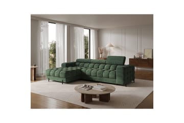 Hjørnesofa Eltap Felro 285x181x93 cm - Amore 35, Grønn, Venstre - Møbler - Sofaer - Sovesofaer - Sovesofa divan