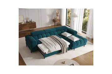 Hjørnesofa Eltap Felro 285x181x93 cm - Amore 40, Blå, Høyre - Møbler - Sofaer - Sovesofaer - Sovesofa divan