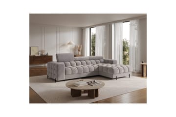 Hjørnesofa Eltap Felro 285x181x93 cm - Aura 04, Grå, Høyre - Møbler - Sofaer - Sovesofaer - Sovesofa divan