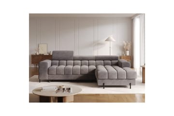 Hjørnesofa Eltap Felro 285x181x93 cm - Aura 04, Grå, Høyre - Møbler - Sofaer - Sovesofaer - Sovesofa divan