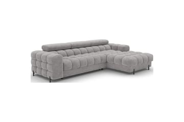 Hjørnesofa Eltap Felro 285x181x93 cm - Aura 04, Grå, Høyre - Møbler - Sofaer - Sovesofaer - Sovesofa divan