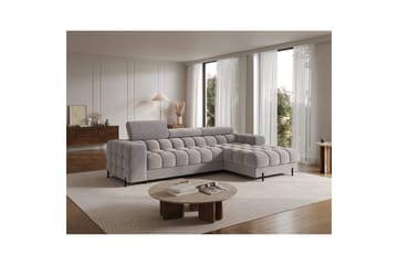 Hjørnesofa Eltap Felro 285x181x93 cm - Aura 04, Grå, Høyre - Møbler - Sofaer - Sovesofaer - Sovesofa divan