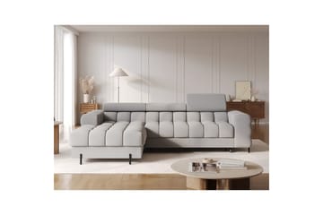 Hjørnesofa Eltap Felro 285x181x93 cm - Aura 04, Grå, Venstre - Møbler - Sofaer - Sovesofaer - Sovesofa divan