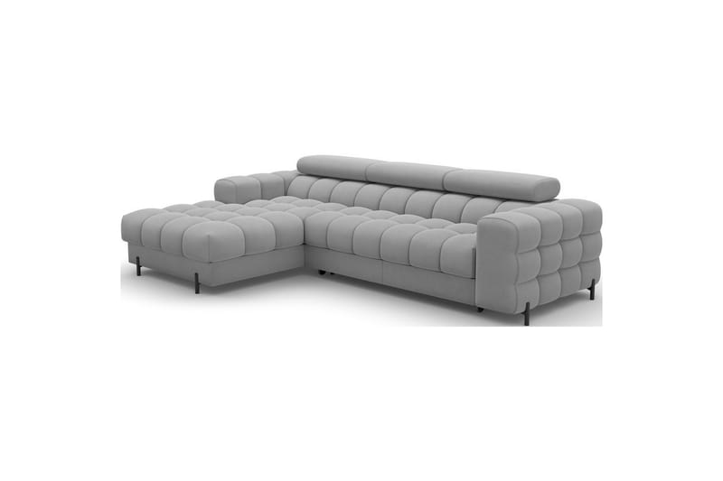 Hjørnesofa Eltap Felro 285x181x93 cm - Aura 04, Grå, Venstre - Møbler - Sofaer - Sovesofaer - Sovesofa divan