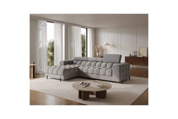 Hjørnesofa Eltap Felro 285x181x93 cm - Aura 04, Grå, Venstre - Møbler - Sofaer - Sovesofaer - Sovesofa divan