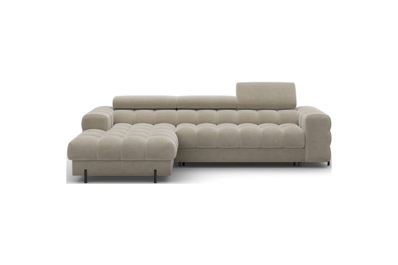 Hjørnesofa Eltap Felro 285x181x93 cm - Aura 18, Beige, Venstre - Møbler - Sofaer - Sovesofaer - Sovesofa divan