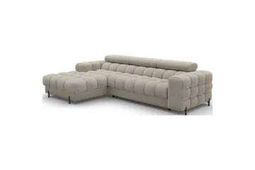 Hjørnesofa Eltap Felro 285x181x93 cm - Aura 18, Beige, Venstre - Møbler - Sofaer - Sovesofaer - Sovesofa divan