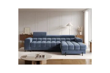 Hjørnesofa Eltap Felro 285x181x93 cm - Aura 40, Blå, Høyre - Møbler - Sofaer - Sovesofaer - Sovesofa divan