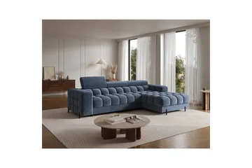 Hjørnesofa Eltap Felro 285x181x93 cm - Aura 40, Blå, Høyre - Møbler - Sofaer - Sovesofaer - Sovesofa divan