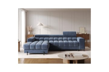Hjørnesofa Eltap Felro 285x181x93 cm - Aura 40, Blå, Venstre - Møbler - Sofaer - Sovesofaer - Sovesofa divan