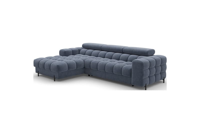 Hjørnesofa Eltap Felro 285x181x93 cm - Aura 40, Blå, Venstre - Møbler - Sofaer - Sovesofaer - Sovesofa divan