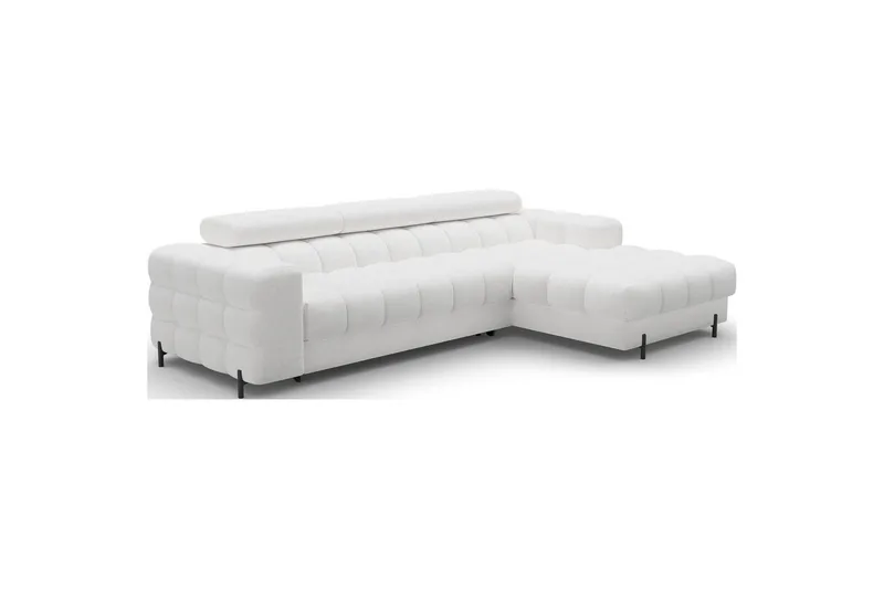 Hjørnesofa Eltap Felro 285x181x93 cm - Royal 01, Hvit, Høyre - Møbler - Sofaer - Sovesofaer - Sovesofa divan