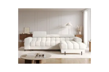 Hjørnesofa Eltap Felro 285x181x93 cm - Royal 01, Hvit, Høyre - Møbler - Sofaer - Sovesofaer - Sovesofa divan