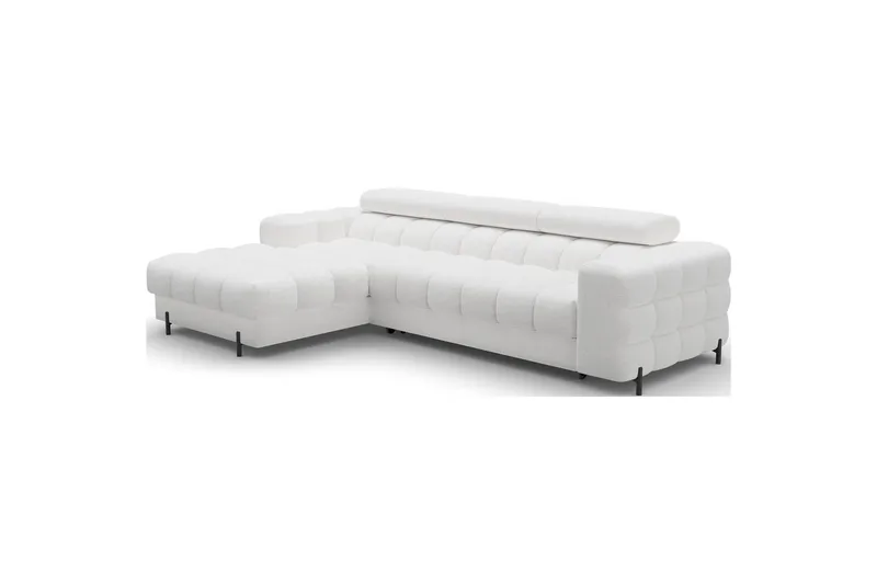 Hjørnesofa Eltap Felro 285x181x93 cm - Royal 01, Hvit, Venstre - Møbler - Sofaer - Sovesofaer - Sovesofa divan