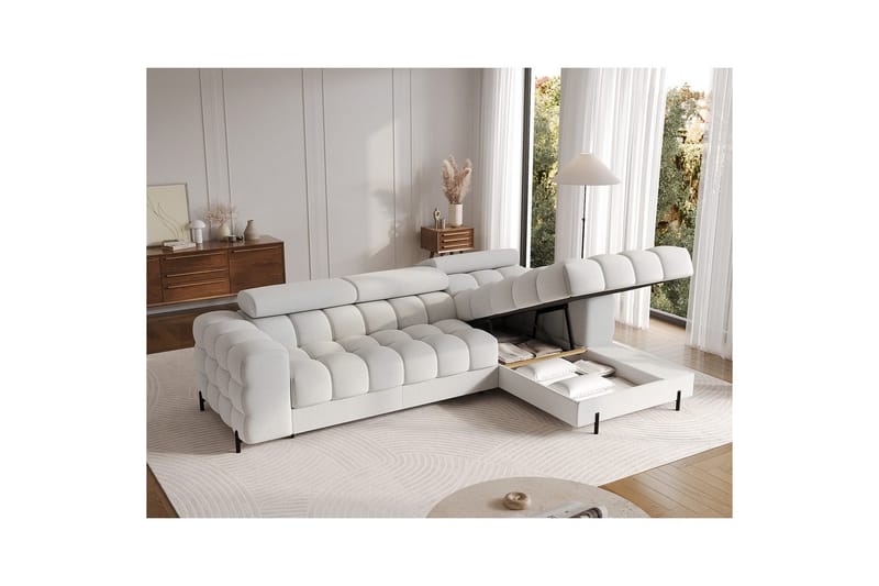Hjørnesofa Eltap Felro 285x181x93 cm - Royal 03, Grå, Høyre - Møbler - Sofaer - Sovesofaer - Sovesofa divan