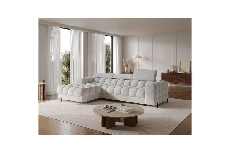 Hjørnesofa Eltap Felro 285x181x93 cm - Royal 03, Grå, Venstre - Møbler - Sofaer - Sovesofaer - Sovesofa divan