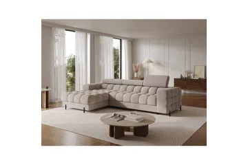 Hjørnesofa Eltap Felro 285x181x93 cm - Royal 18, Beige, Venstre - Møbler - Sofaer - Sovesofaer - Sovesofa divan