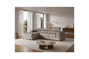 Hjørnesofa Eltap Felro 285x181x93 cm - Royal 20, Beige, Venstre - Møbler - Sofaer - Sovesofaer - Sovesofa divan