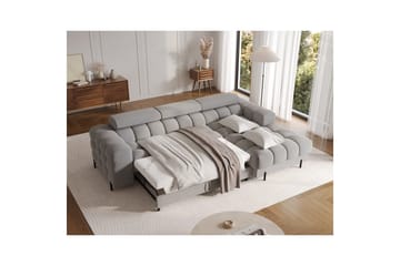 Hjørnesofa Eltap Felro 285x181x93 cm - Sola 04, Grå, Høyre - Møbler - Sofaer - Sovesofaer - Sovesofa divan